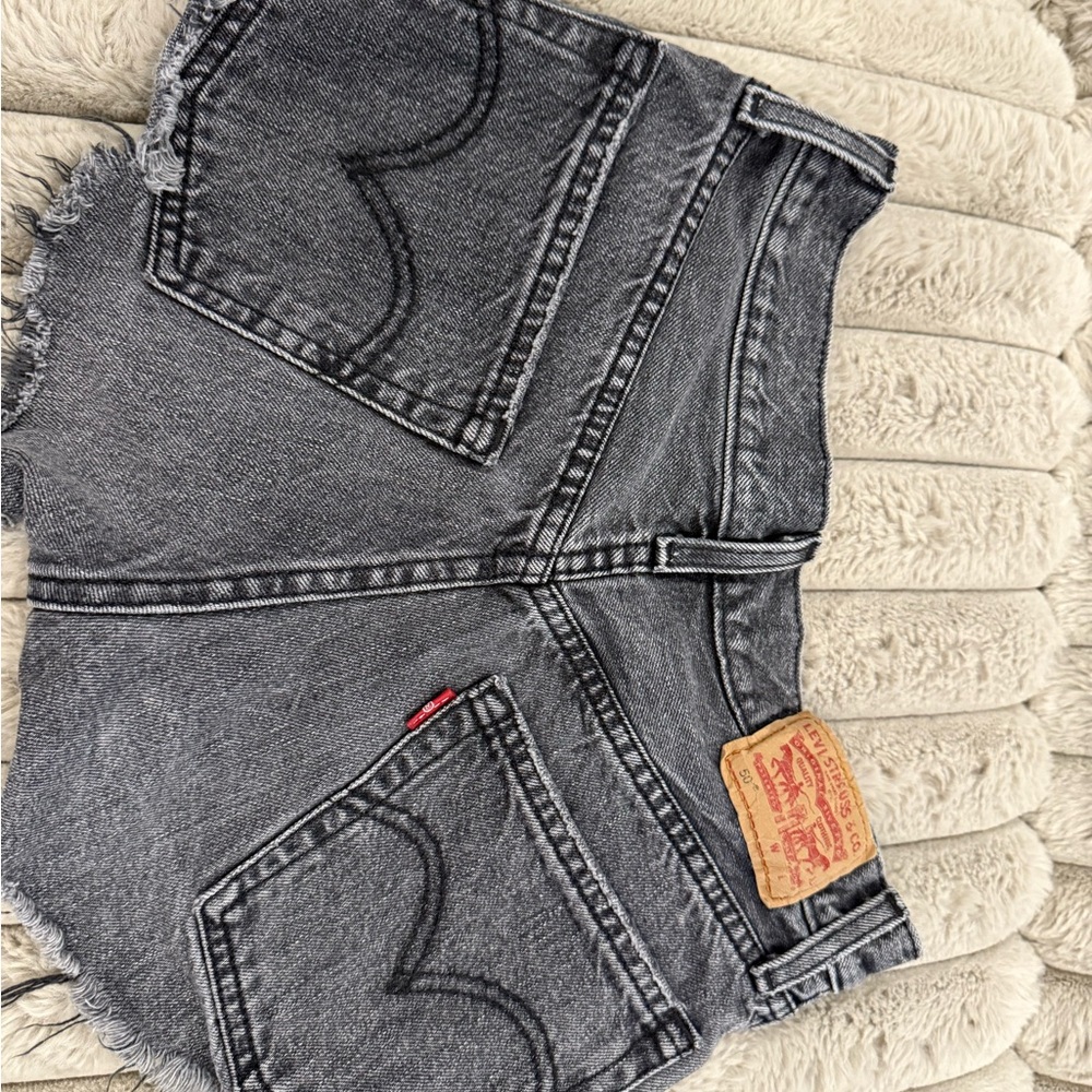Levi's Women's Black High Waist Denim Shorts